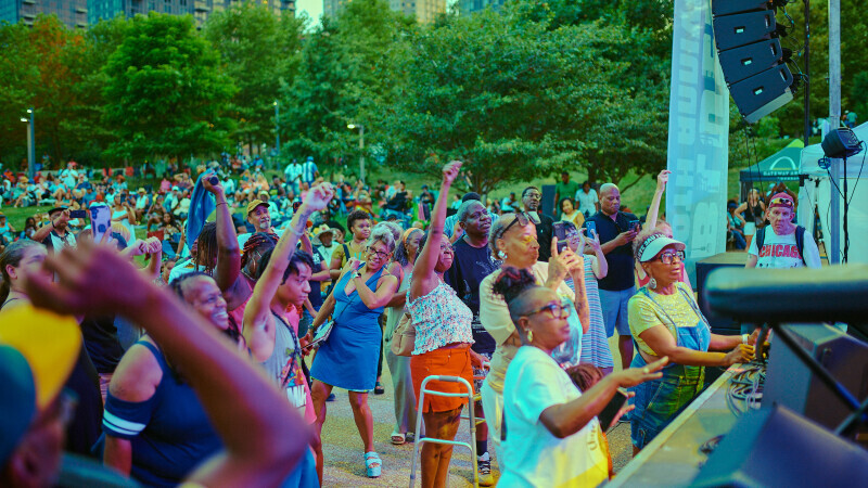 Audience at Blues at the Arch Festival, August 2025