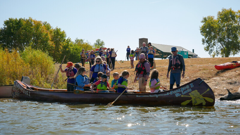 Paddle Your Park students canoeing, Oct. 2022