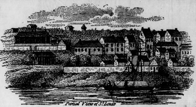 1816 Partial View of St. Louis illustration