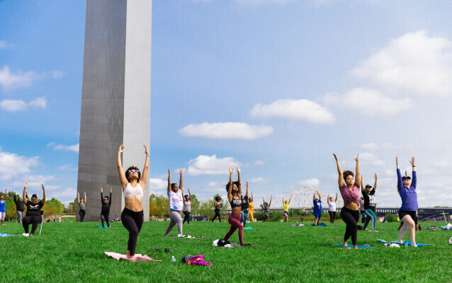 Yoga Under Arch