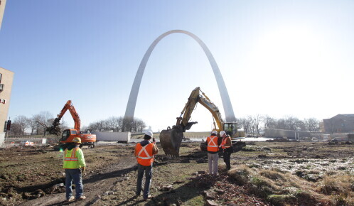 Construction at the Arch
